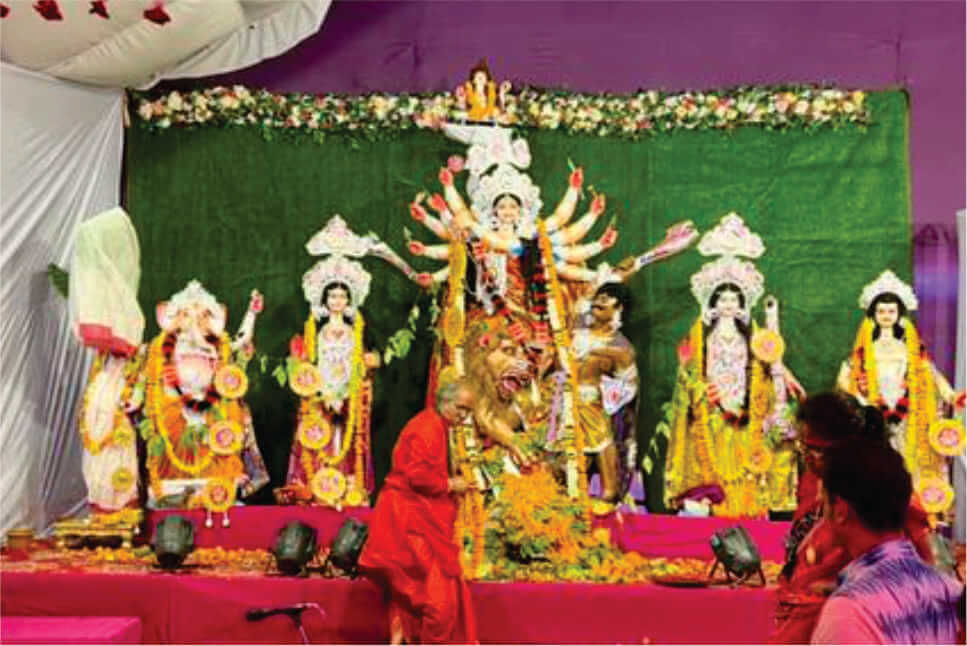 Durga puja at Malviya nagar pandal.